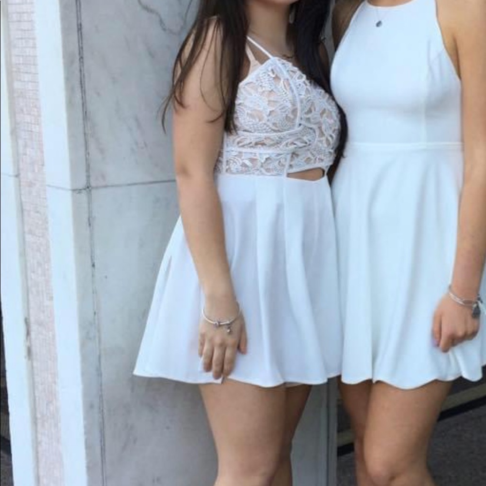 Luxxel romper/dress in cream/white